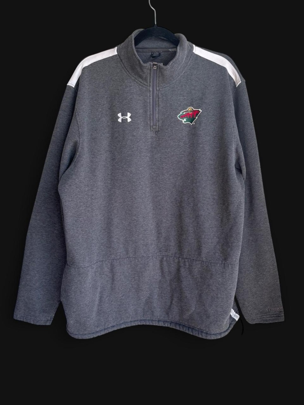 Under Armour Gray Minnesota Wild Half-Zip Pullover